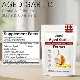 ELARE Extrait d'Ail Vieilli capsules molles en gros plan