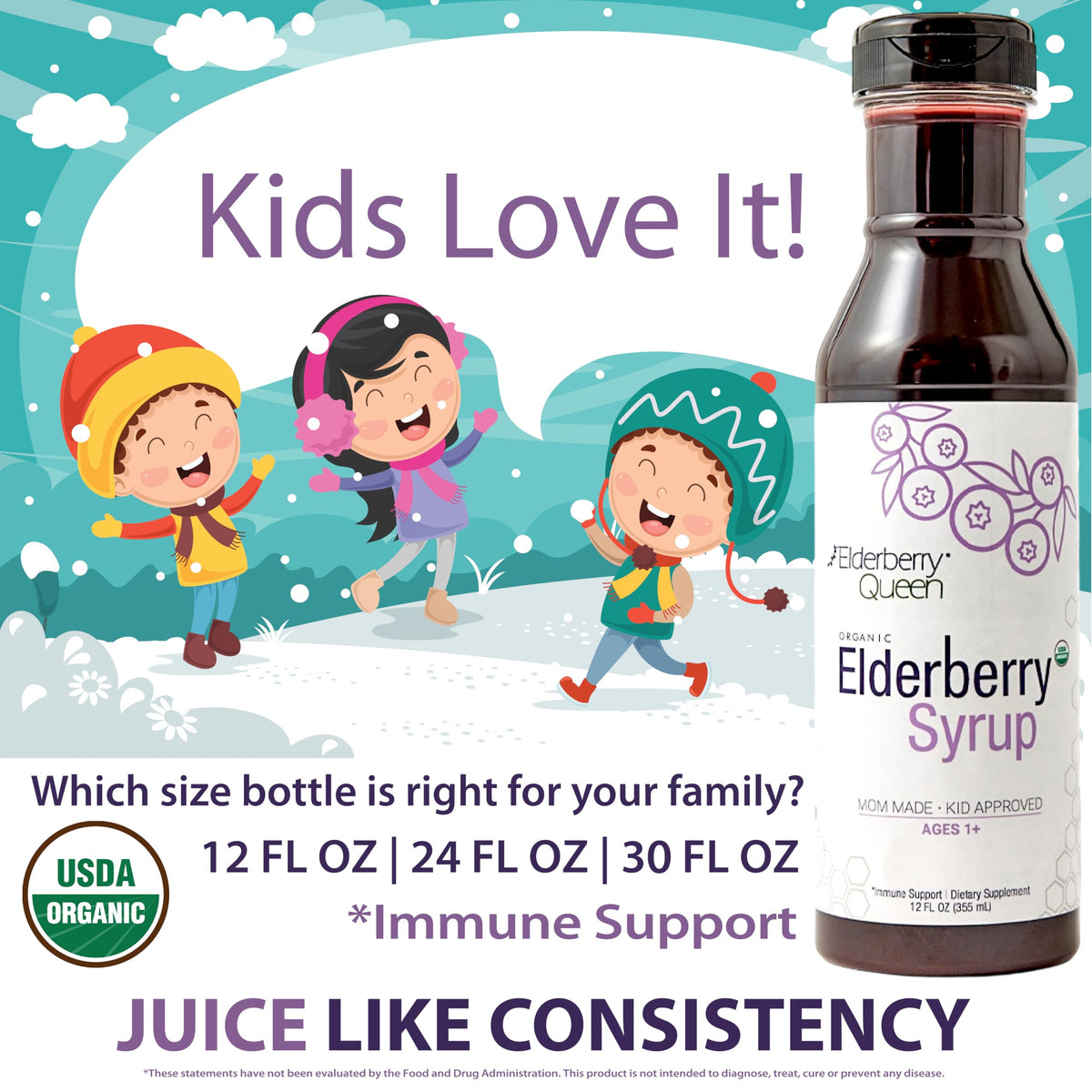 Elderberry Queen Sirop de Sureau Bio 30 Fl Oz arrière