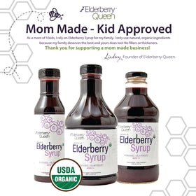 Elderberry Queen Sirop de Sureau Bio 30 Fl Oz côté