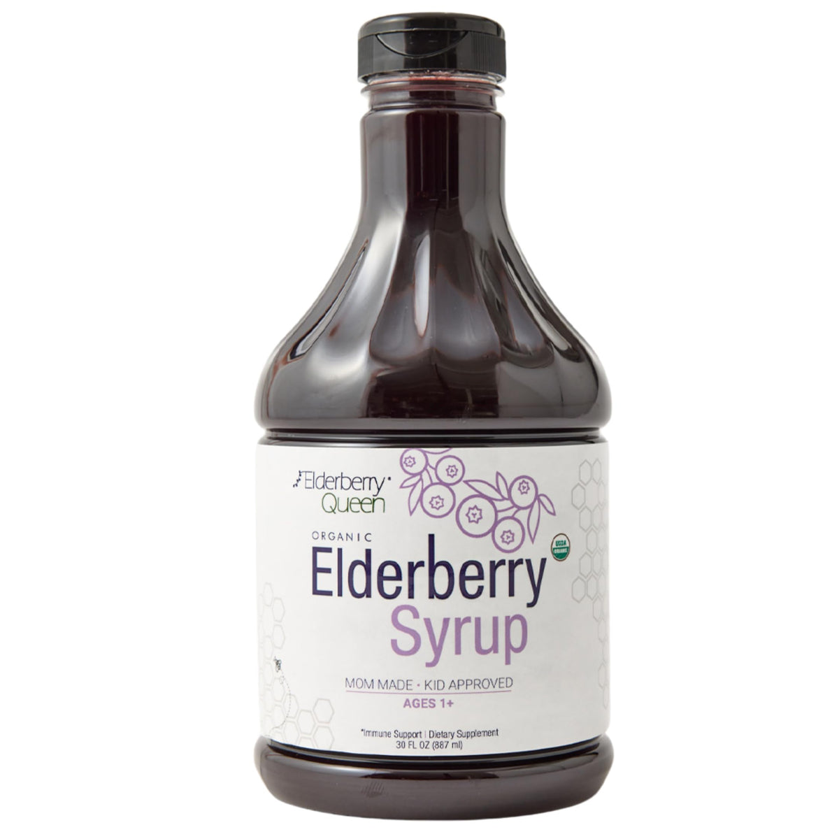 Elderberry Queen Sirop de Sureau Bio 30 Fl Oz vue avant