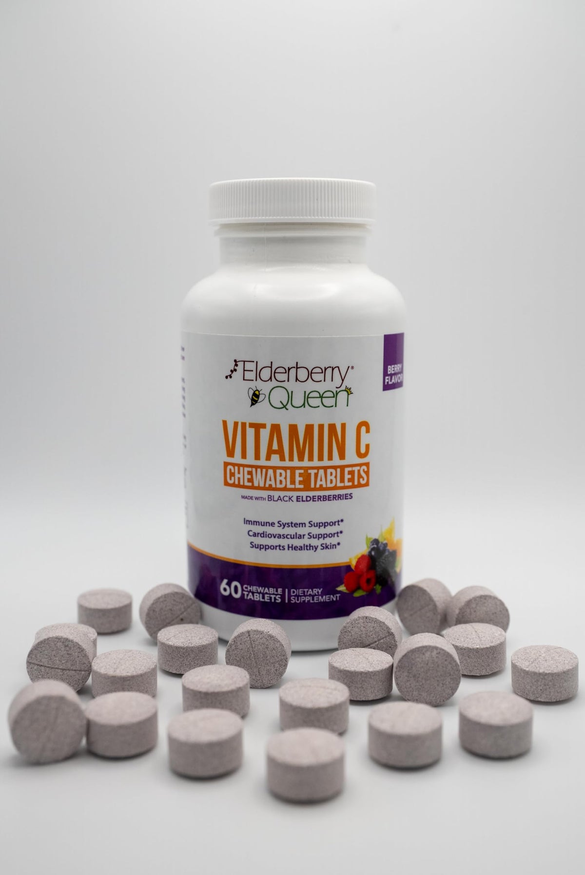 Elderberry Queen Vitamine C 500mg - format comprimés à croquer