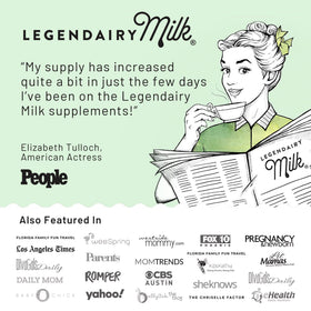 Éléments graphiques de Legendairy Milk Cash Cow avec visuel de moringa et alfafa