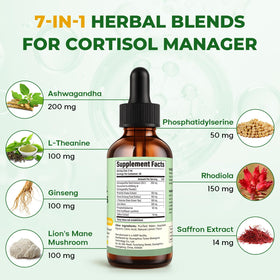 Éléments naturels utilisés dans le mélange de gouttes de cortisol VEGETUSMAX
