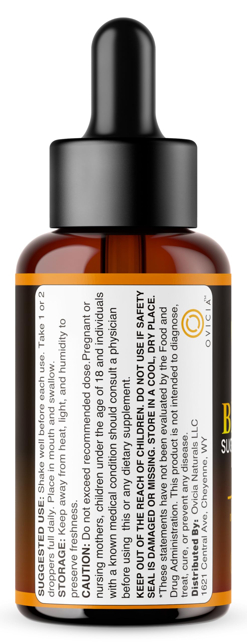 Éléments naturels utilisés dans les gouttes Black Sugar Protect OVICIA