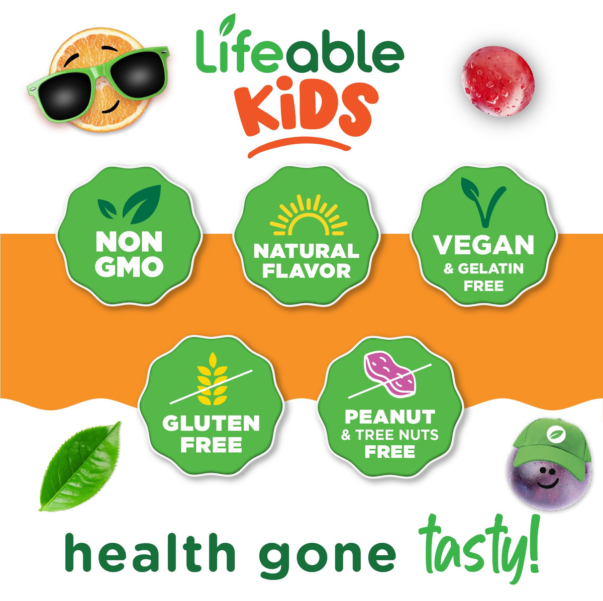 Éléments nutritionnels des gummies Lutein Lifeable