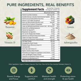 Elements of LIfe Multivitamines 40+ label details