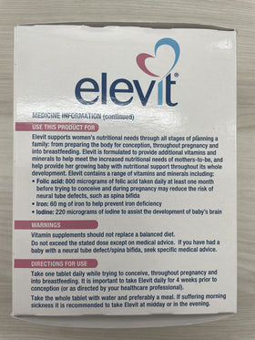 ELEVIT complément alimentaire iode 100 tablettes sur fond blanc