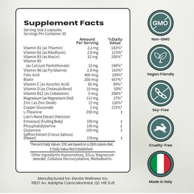 ELEVITA WELLNESS Complément Alimentaire Focus 59g avec d'autres suppléments