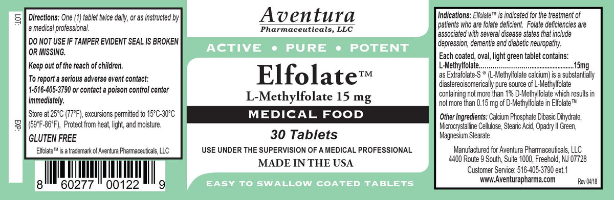 ELFOLATE L-Méthylfolate 15mg comprimé individuel