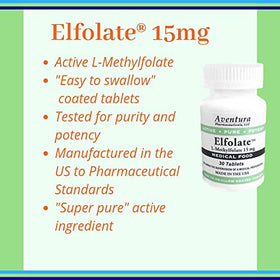 ELFOLATE L-Méthylfolate 15mg information nutritionnelle