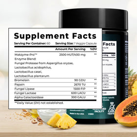 ELICORE Complément Alimentaire Enzymes daily 60 Capsules Végétales sur une table