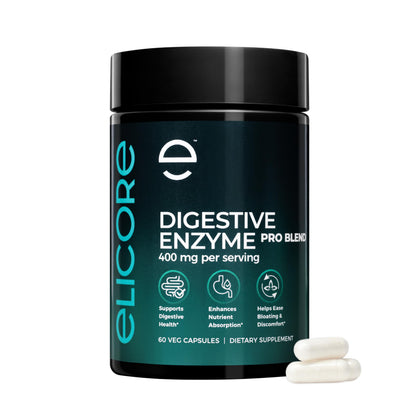 ELICORE Complément Alimentaire Enzymes daily 60 Capsules Végétales vue de face