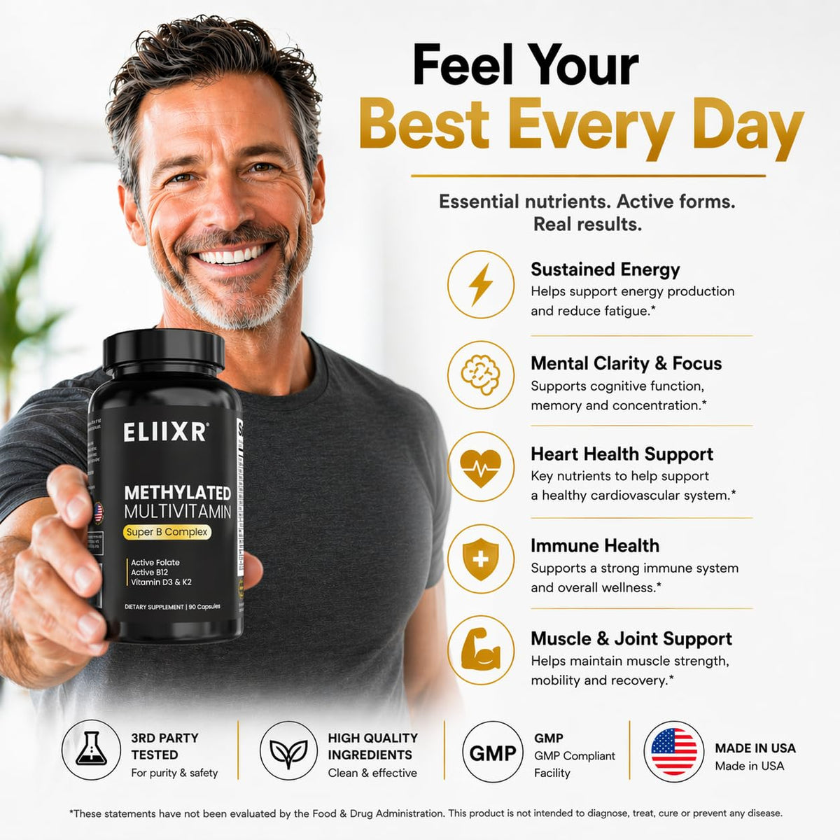 Eliixr Multivitamine Méthylée en milieu de vie quotidienne