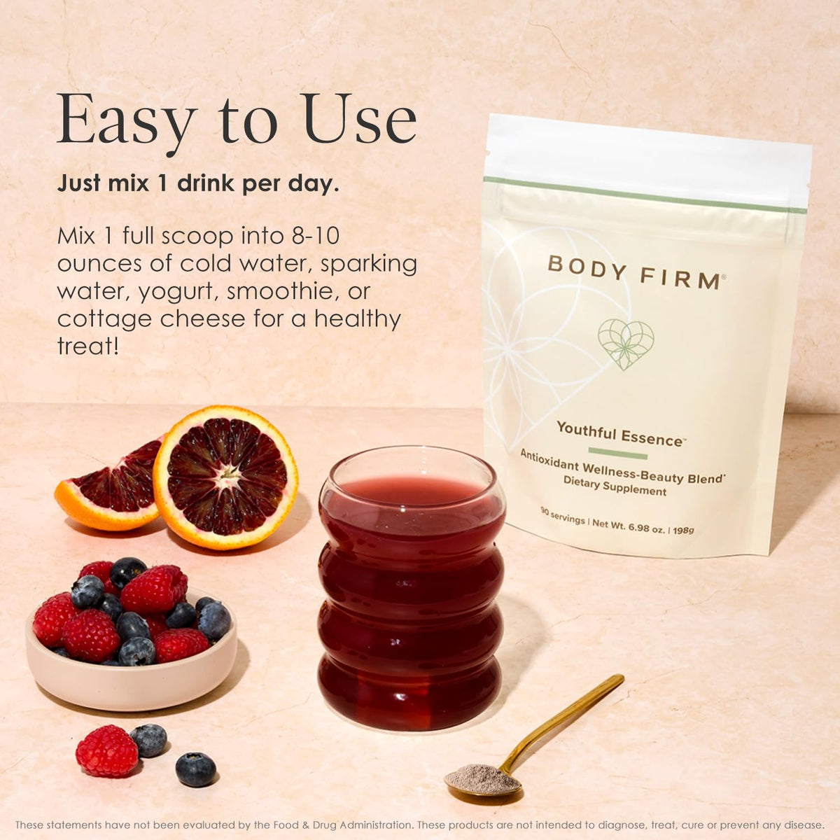 Élixir BODY FIRM, mélange dans un smoothie