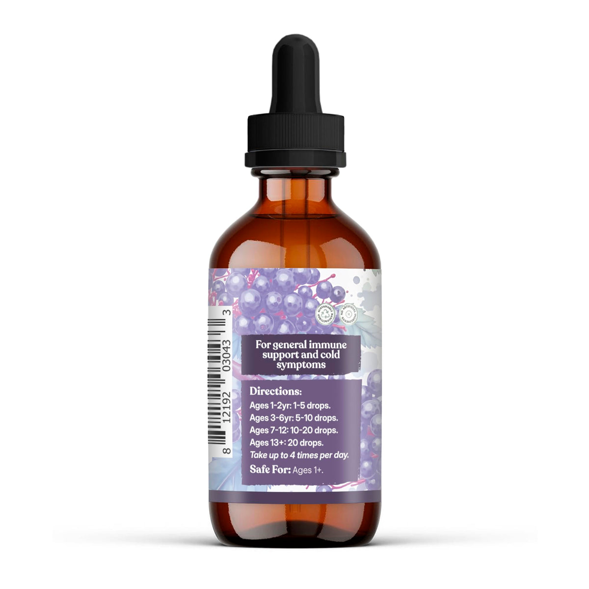 Élixir de Sureau Earthley Wellness sur un fond naturel