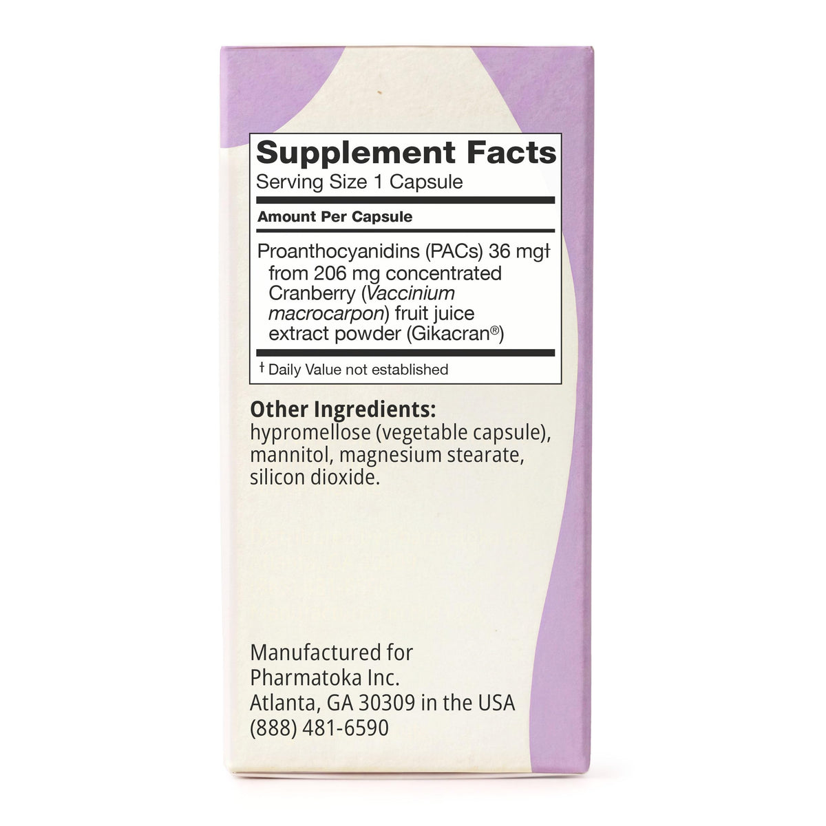 ellura Complément Alimentaire Cranberry 36 mg PACs Bioactifs - mise à l'échelle des capsules