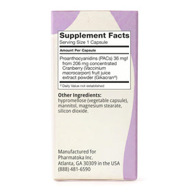 ellura Complément Alimentaire Cranberry 36 mg PACs Bioactifs - mise à l'échelle des capsules