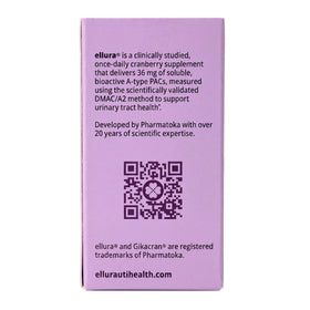 ellura cranberry 36mg PACs vue rapprochée de la capsule