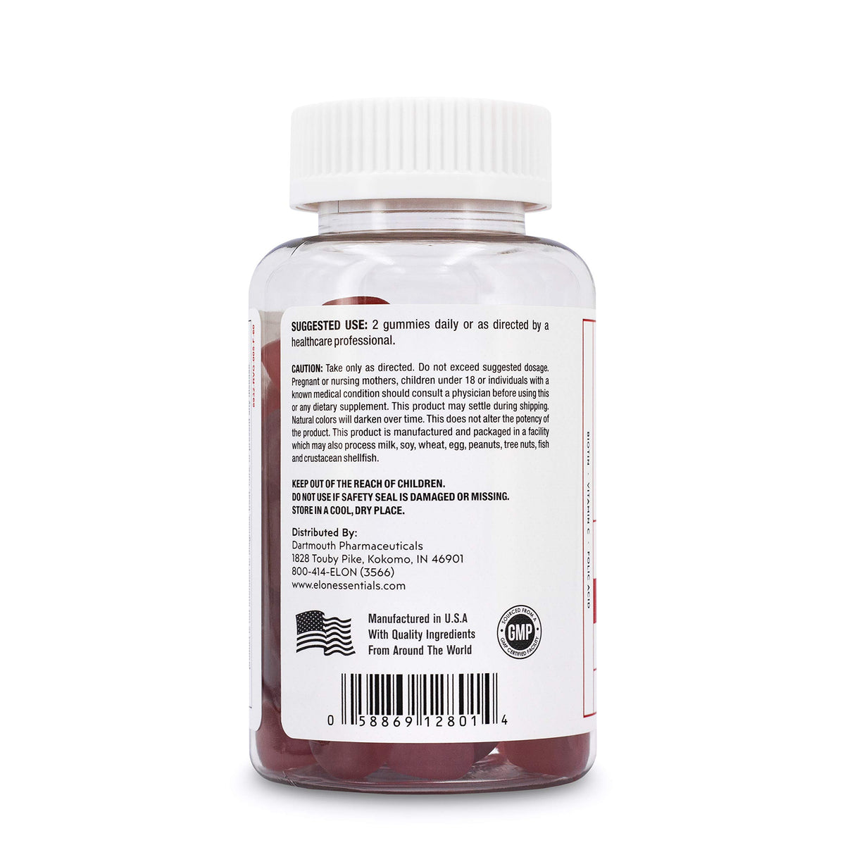 Elon gummies biotine 5000 mcg avec des vitamines