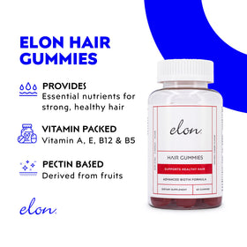 Elon gummies biotine 5000 mcg avec emballage