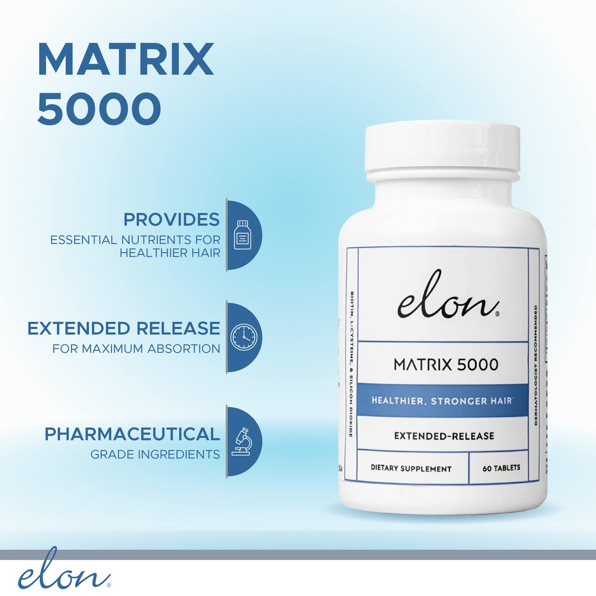 Elon Matrix 5000 comprimé en gros plan