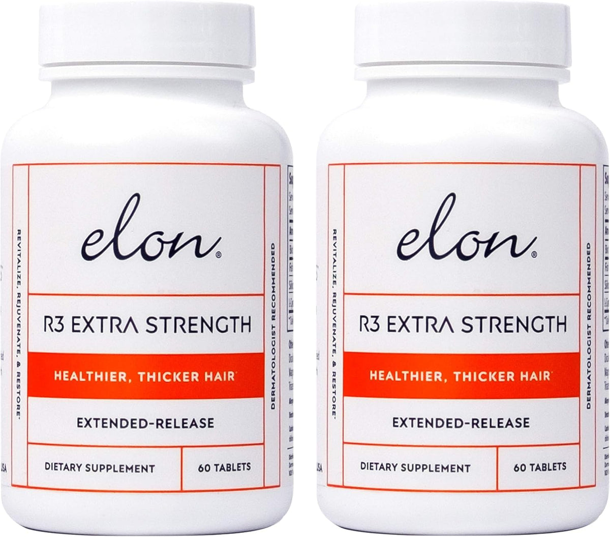 Elon R3 Compléments Alimentaires Cheveux, mise en scène sur un bureau