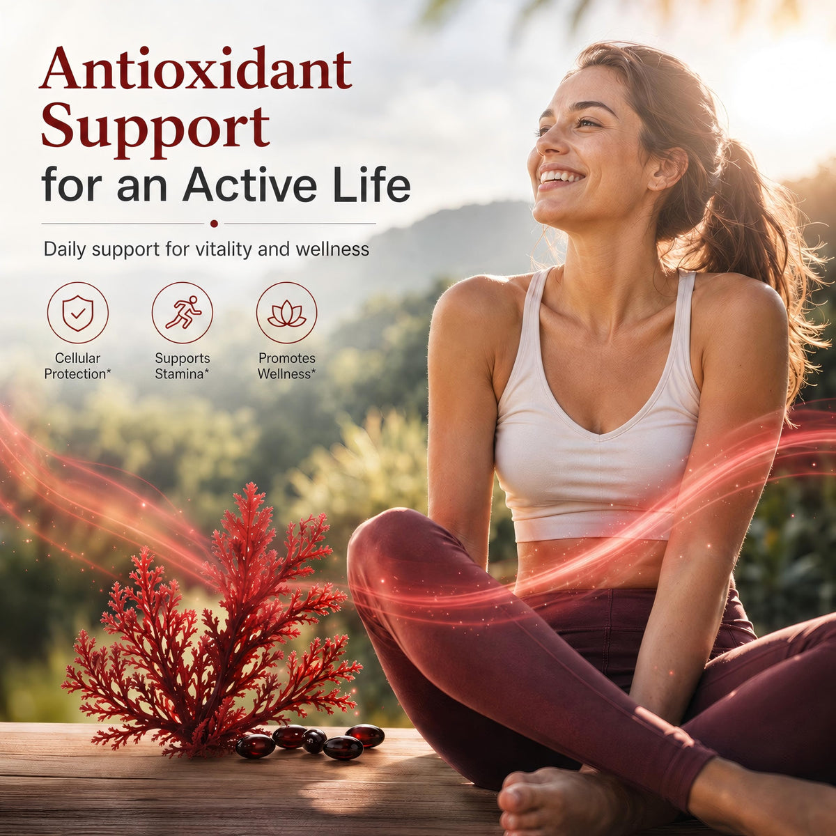 Elvtafu Astaxanthin 240 gélules ouvert avec gélules visibles