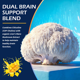 Elysx Citicoline 500mg flacon et un verre d'eau