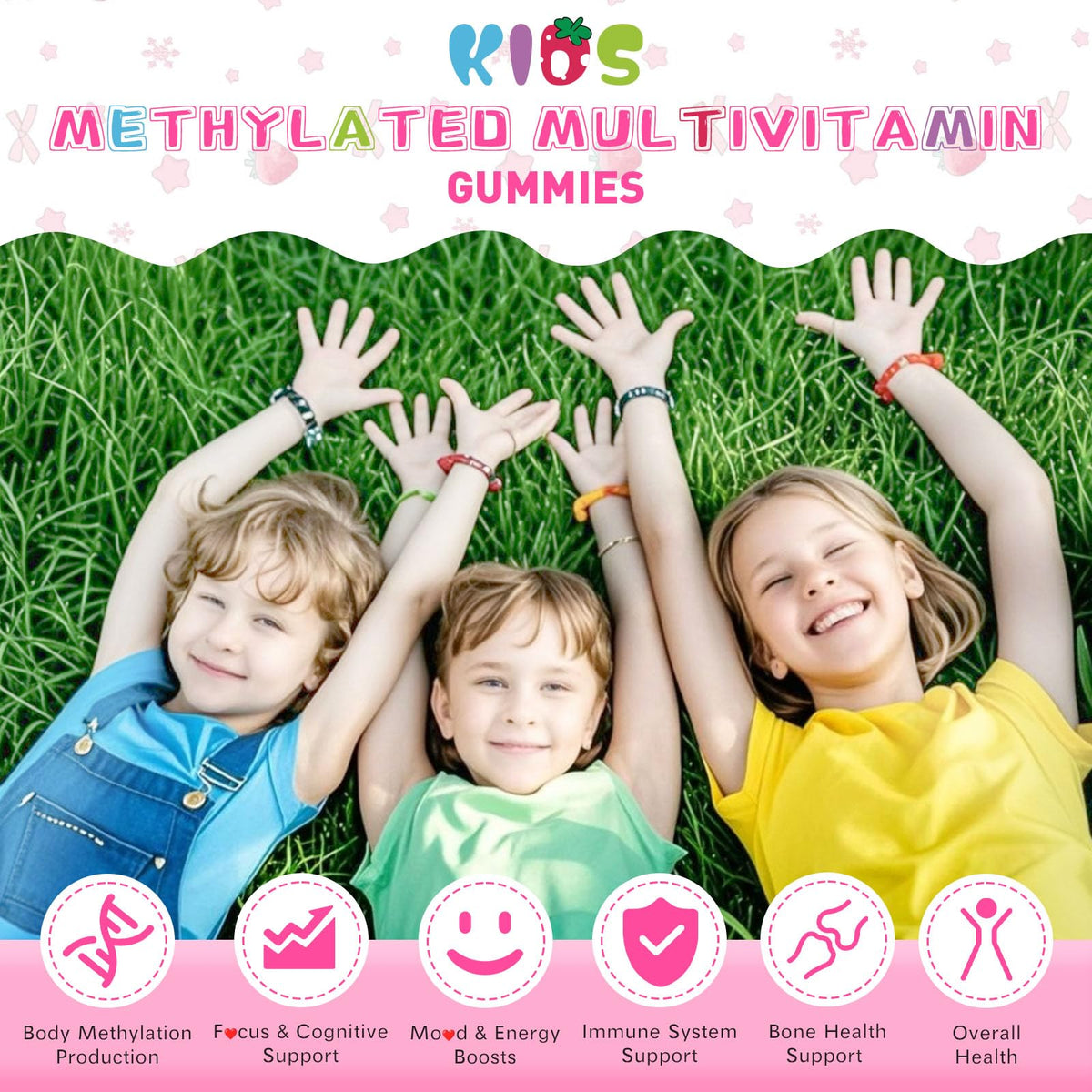 Elysx Gummies Multivitamines Methylées Fraise texture moelleuse