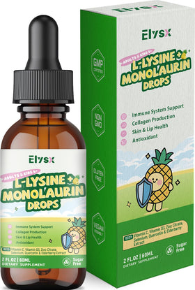 Elysx L-Lysine Monolaurin gouttes liquides 2 FL OZ vue de face