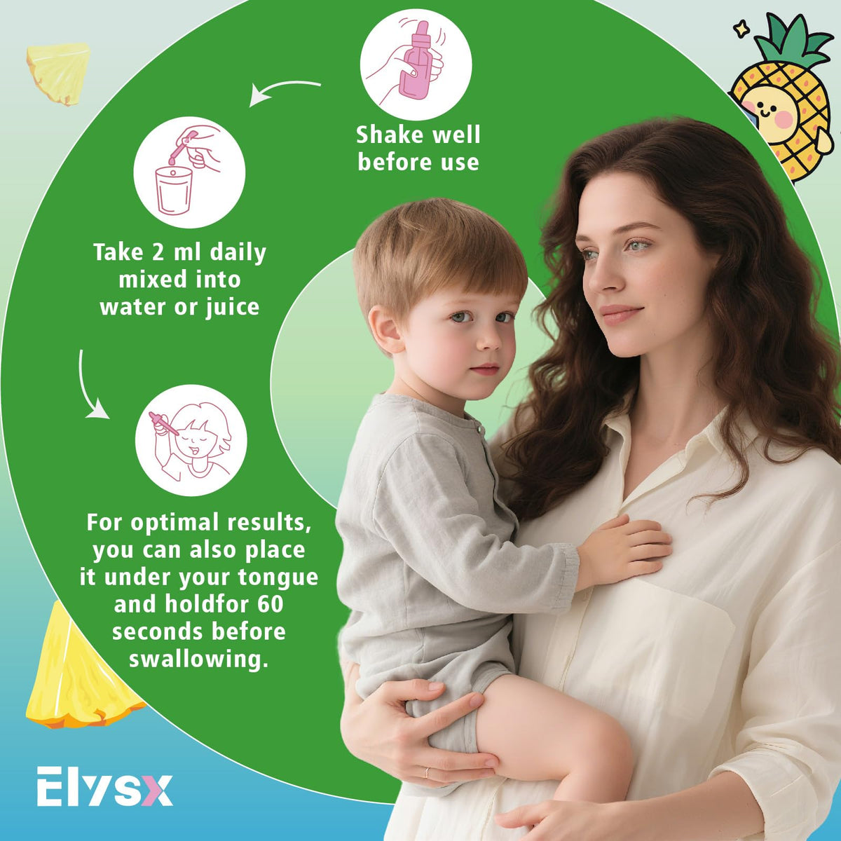 Elysx L-Lysine Monolaurin gouttes liquides en utilisation