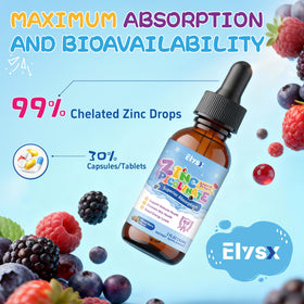 Elysx Zinc Picolinate Cuivre Gouttes Liquides 30mg avec fruits