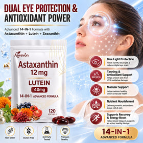 Emballage Aiwevon Astaxanthine 120 gélules avec informations nutritionnelles