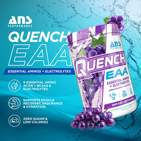 Emballage ANS Performance Quench EAA 500g avec informations nutritionnelles