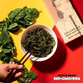 Emballage arrière des Nouilles Udon Chlorella Sun Chlorella