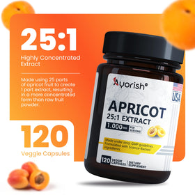 Emballage Ayorish Extrait d'Abricot 120 capsules