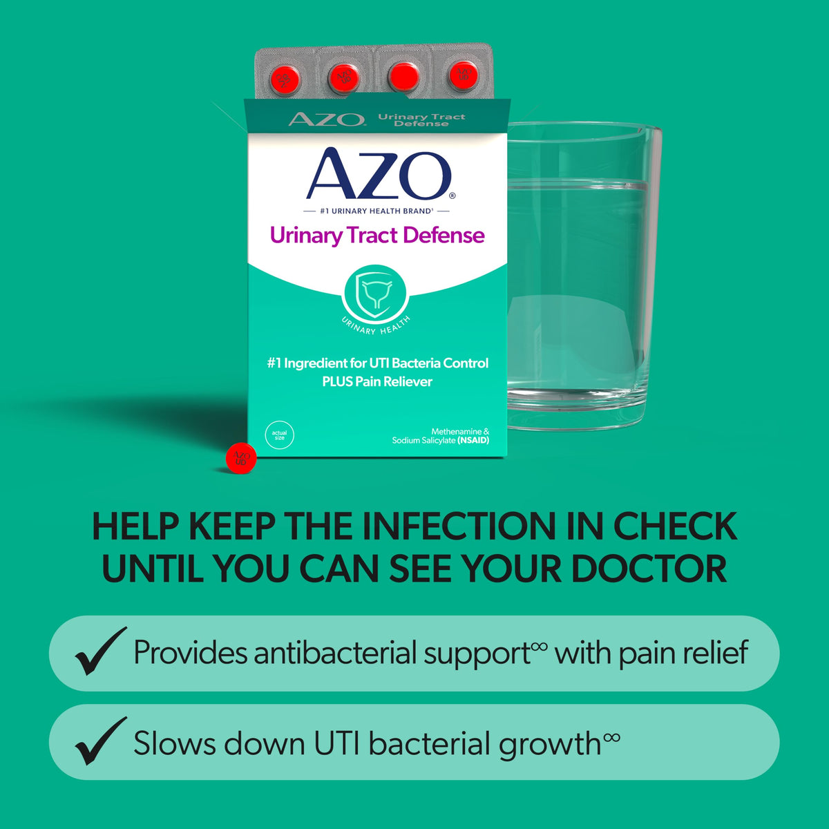 Emballage AZO Protection Antibactérienne avec détails du produit