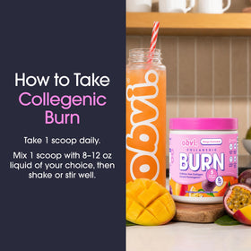 Emballage d'Obvi Collagenic Burn Powder avec informations nutritionnelles