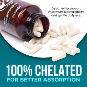 Emballage d'OmniBiotics Magnésium Glycinate 120 capsules, vue latérale