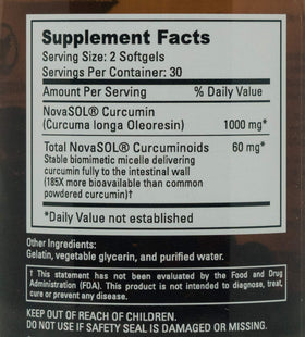 Emballage d'OptimaEarth Labs Curcumin NovaSOL