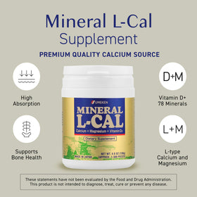 Emballage d'Umeken Mineral L-Cal Calcium avec Vitamine D3