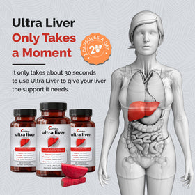 Emballage d'UpWellness Ultra Foie avec dimensions