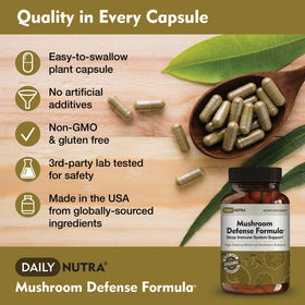Emballage DailyNutra Champignon Défense 1200mg