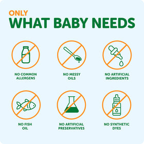 Emballage Ddrops Baby Algae DHA + ARA sur un fond blanc