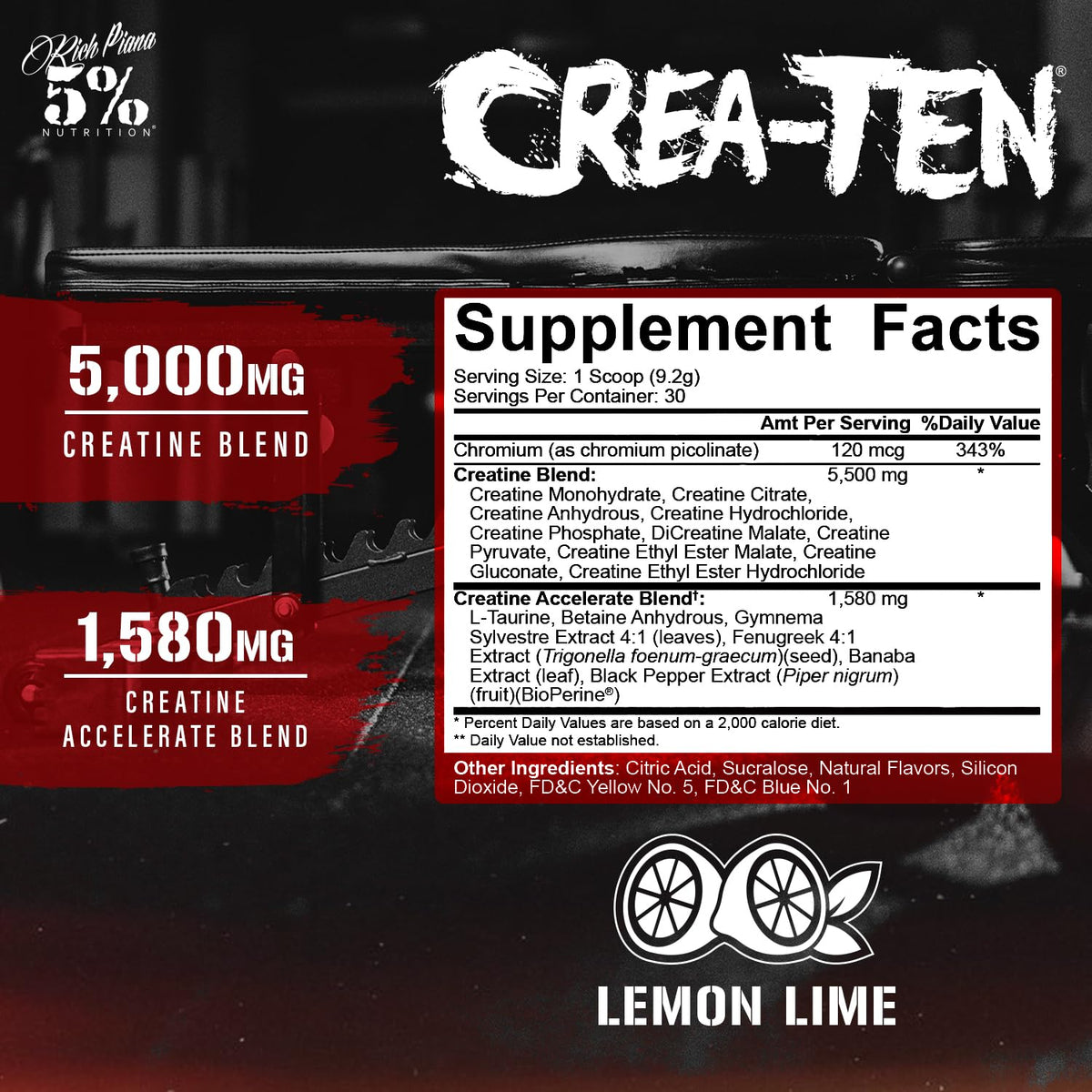 Emballage de 5% Nutrition CreaTEN Poudre de Créatine 331g