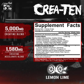 Emballage de 5% Nutrition CreaTEN Poudre de Créatine 331g