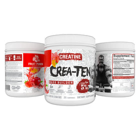 Emballage de 5% Nutrition CreaTEN Poudre de Créatine Arôme Fruit Punch