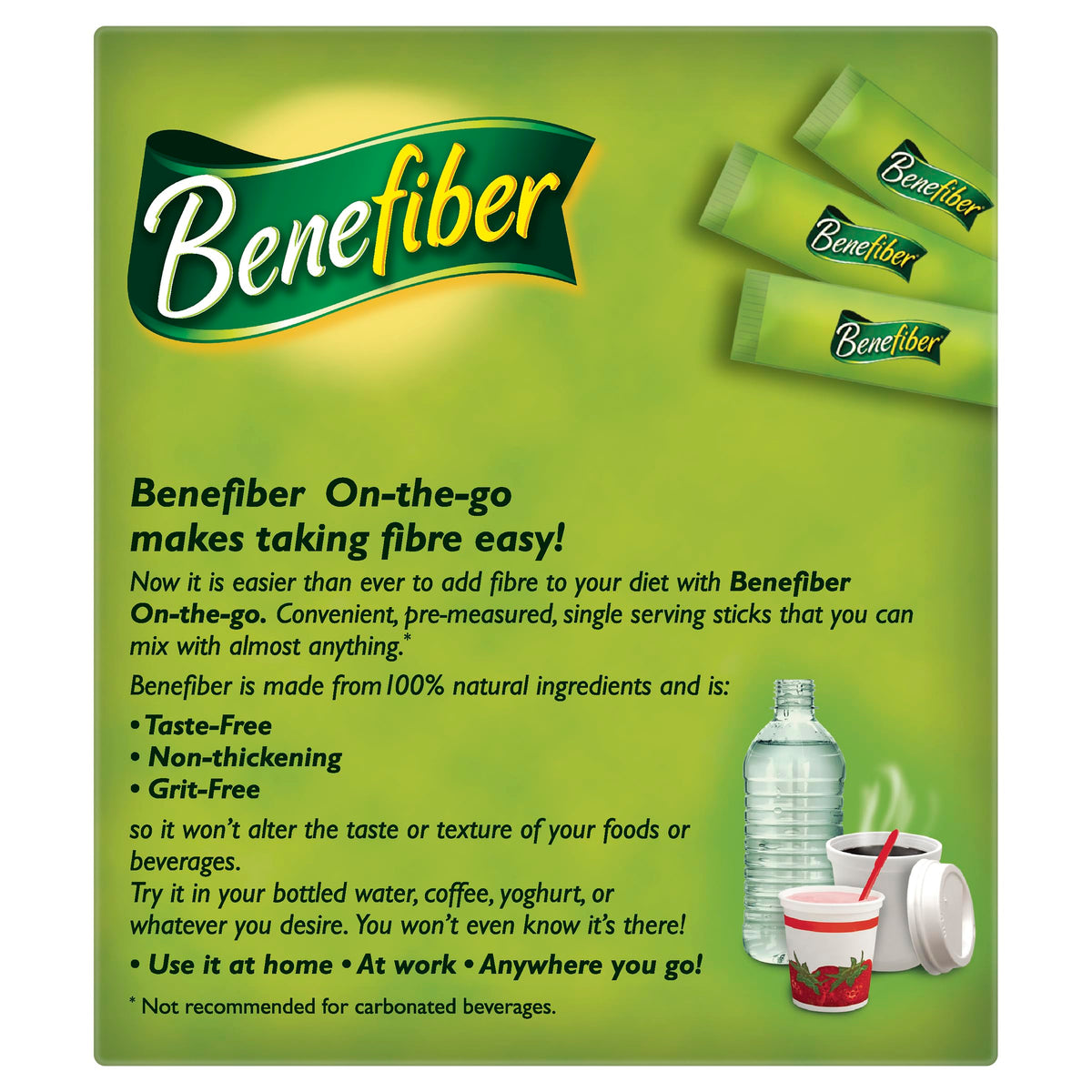 Emballage de Benefiber Complément Alimentaire Stick Packs
