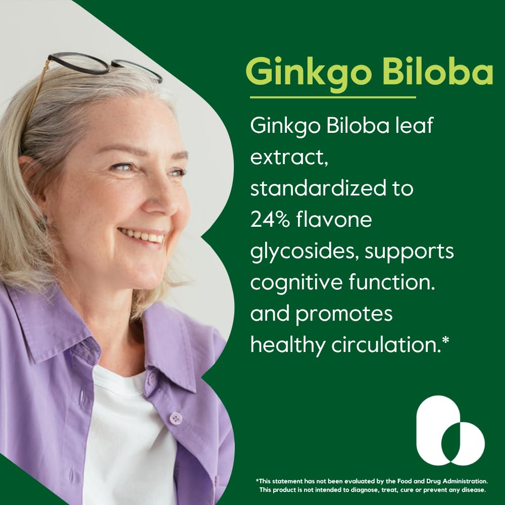 Emballage de BESTVITE Ginkgo Biloba 120mg avec capsules