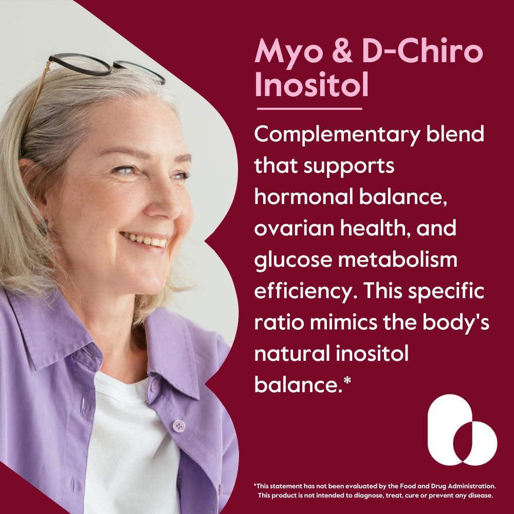 Emballage de BESTVITE Myo & D-Chiro Inositol avec informations nutritionnelles